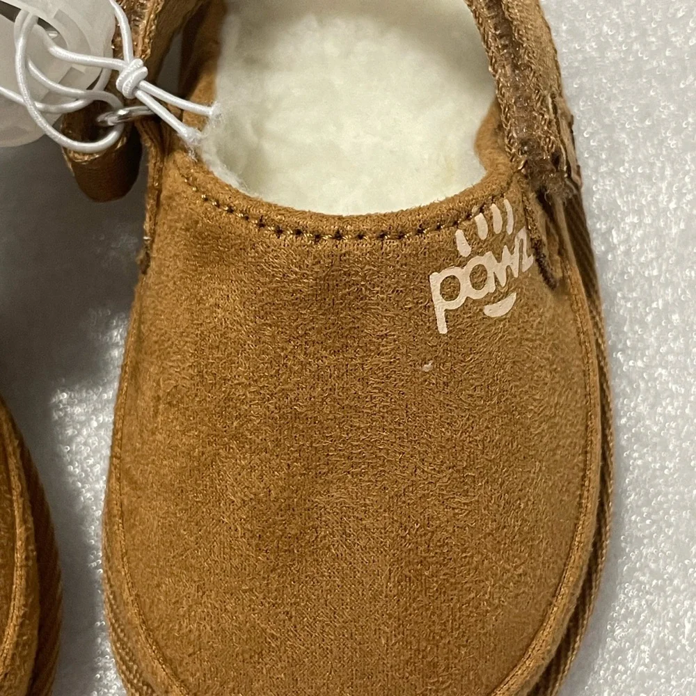 PAWZ Brown Kids Moccasin Booties /size 5